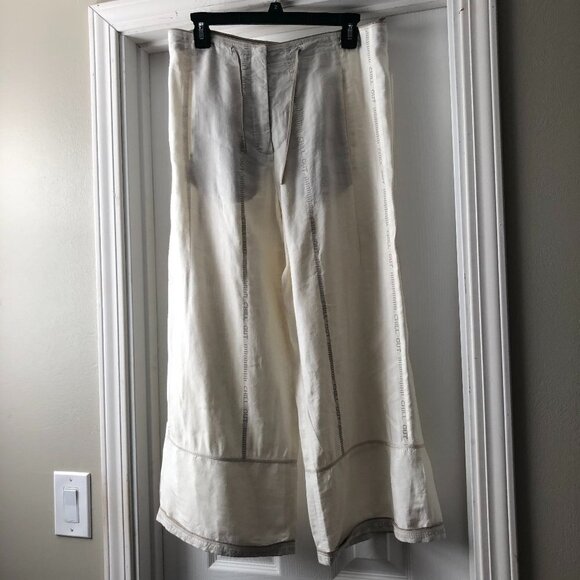 Annette Gortz Linen "Chill Out" Linen Wide Leg Crop Pant size 36 - Picture 4 of 10